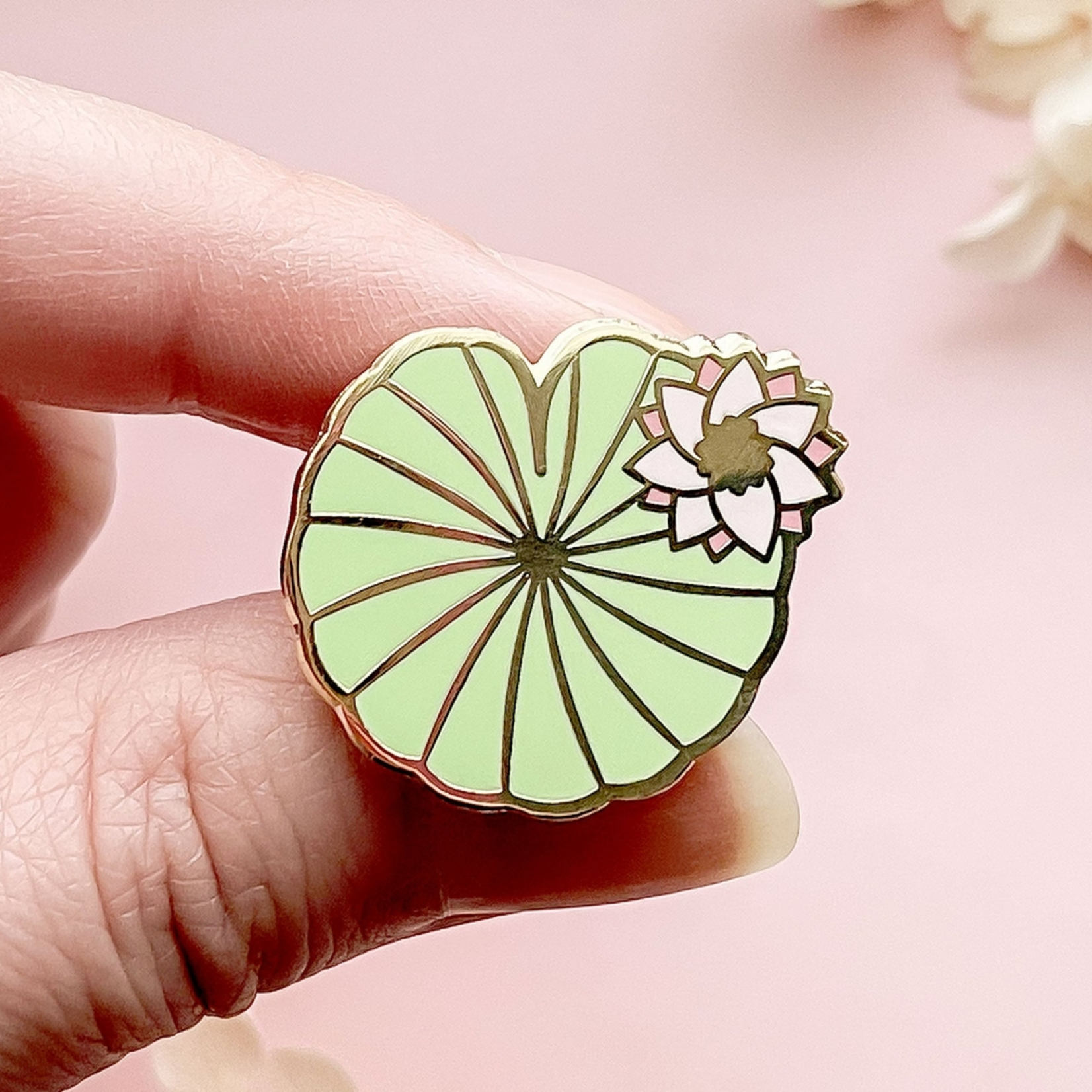 Alum and Ink Mini Water Lily Pad Enamel Pin