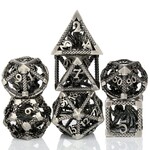 Dice Habit Dice Habit Hollow Dragon Cage Iron Polyhedral 7 die set