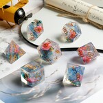 Dice Habit Dice Habit Sharp Edge Floral Winter Solstice Polyhedral 7 die set
