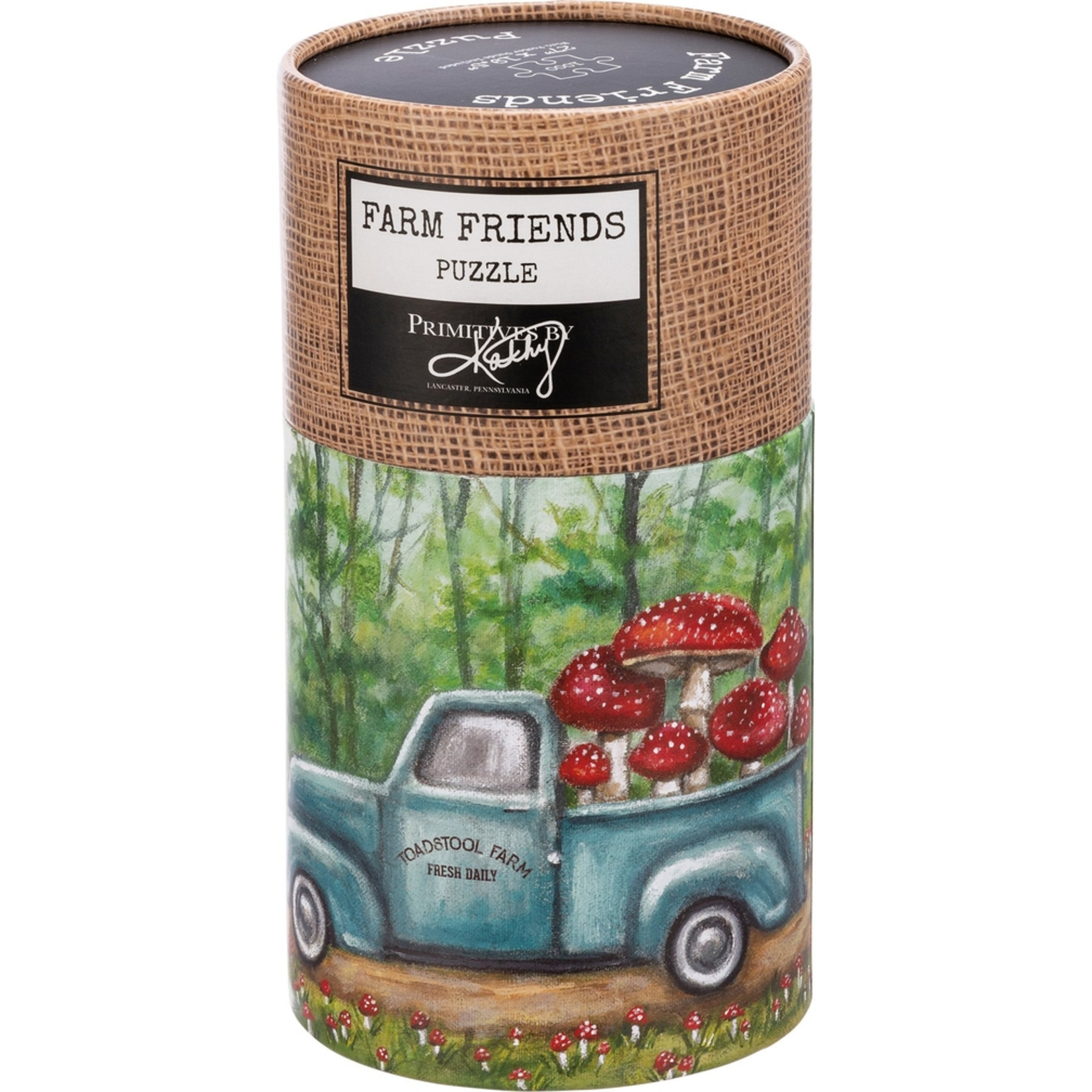 Primitives by Kathy 1000 pc Puzzle Farm Friends Mushrooms Toadstool Farm