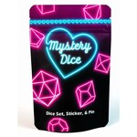 1985 Games 1985 Sweetheart Mystery Dice Polyhedral 7 die set w/ Sticker and Pin