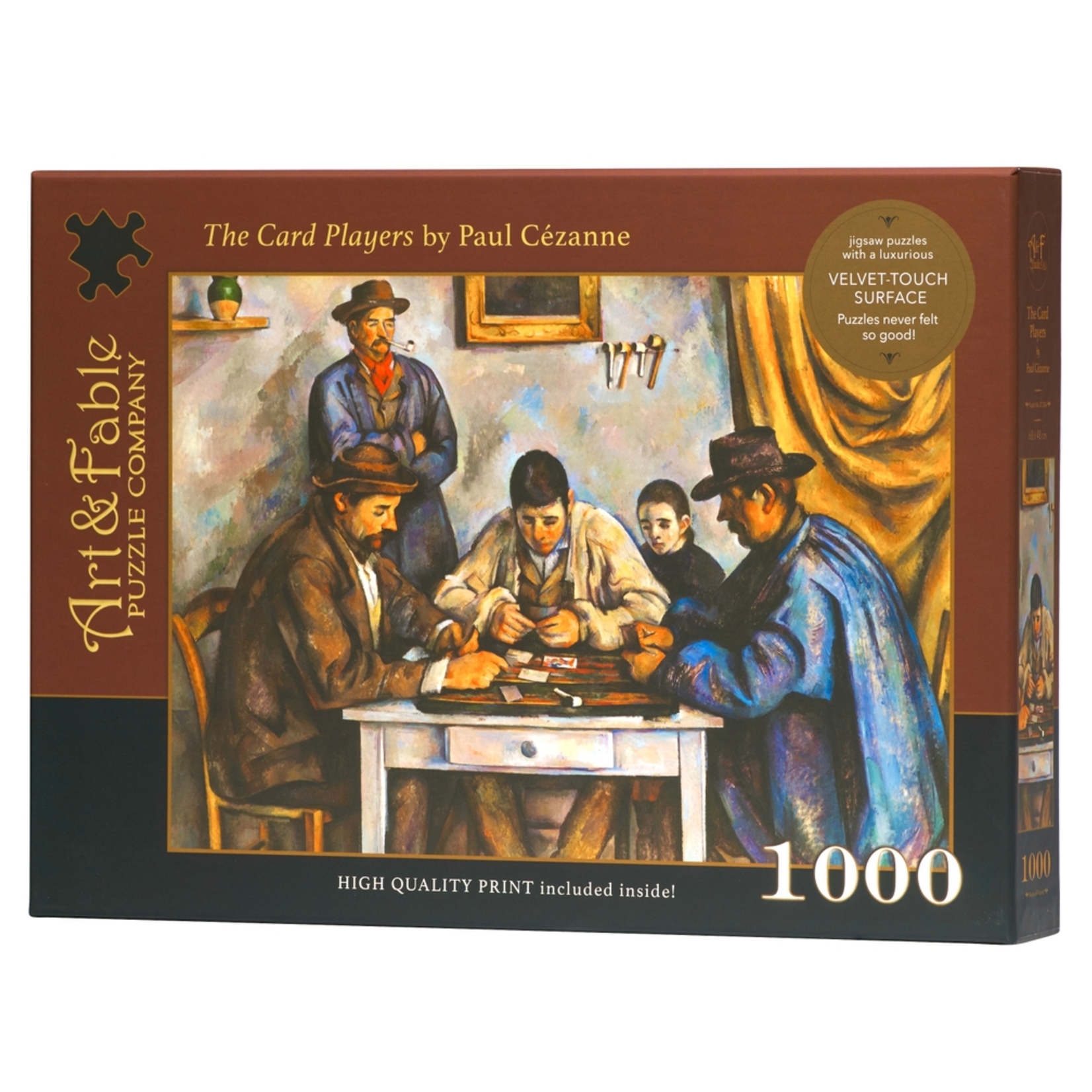 Art and Fable Puzzle Co 1000 pc Velvet Touch Puzzle The Card Players