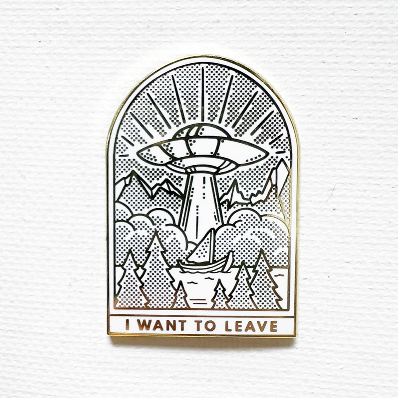 Strike Gently Co I Want to Leave Enamel Pin