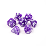 Die Hard Dice Die Hard RPG Set Elessia Essentials Purple w/ White Polyhedral 7 die set