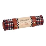 Pendleton Woolen Mills Pendleton Chess and Checkers Red and Black Travel Ready Roll-Up Game