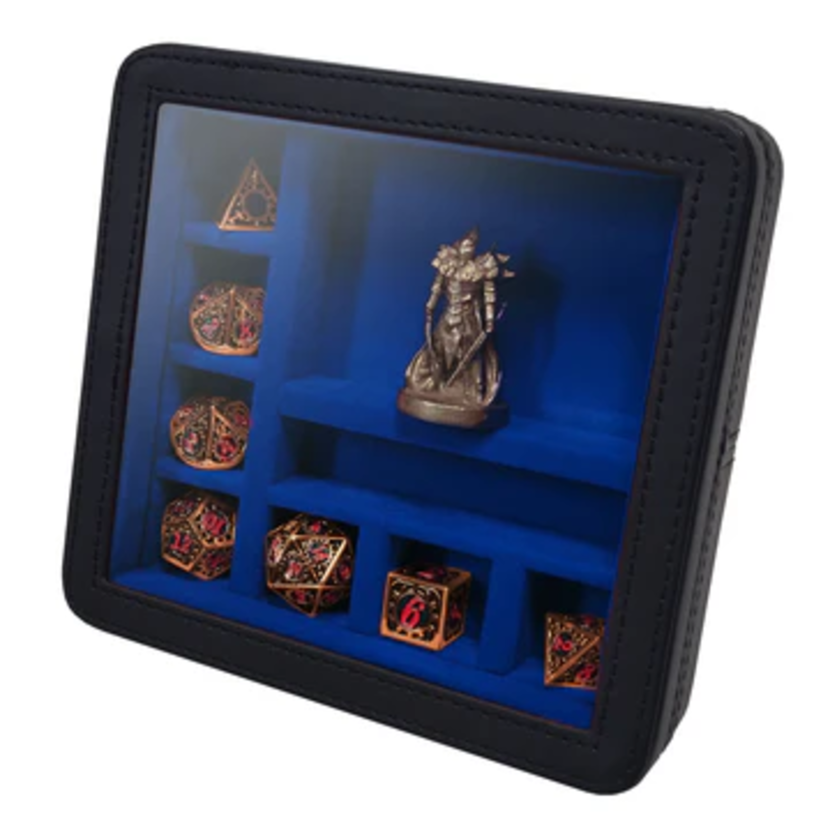 Forged Forged Character Shrine RPG Dice and Miniature Traveling Display Case Blue
