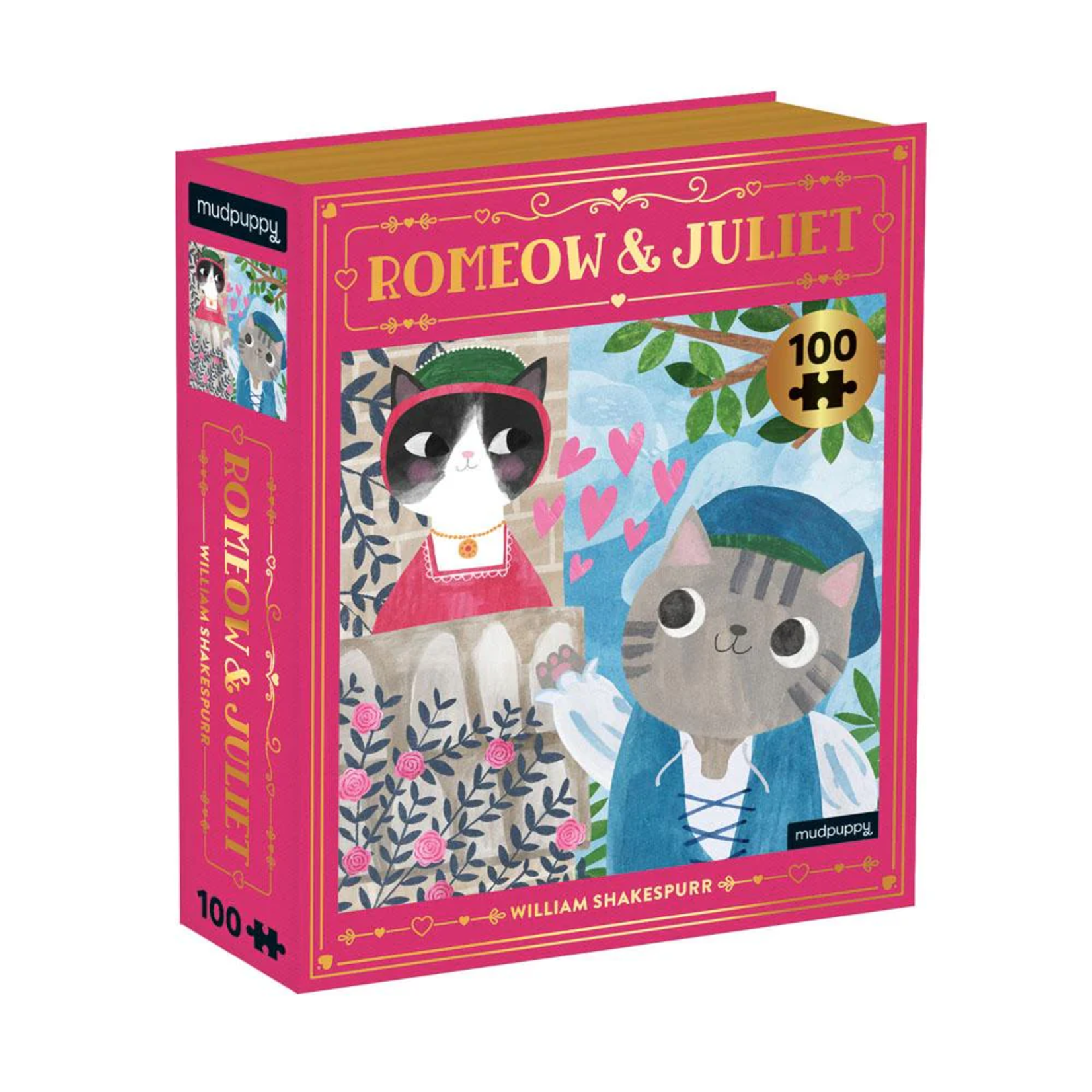 Mudpuppy 100 pc Puzzle Romeow and Juliet Bookish Cats