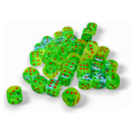 Chessex Chessex Gemini Plasma Luminary Green and Teal w/ Orange 12 mm d6 36 die set