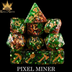 DND Dice DND Dice Pixel Miner Polyhedral 11 die set