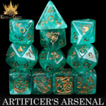 DND Dice DND Dice Artificer's Arsenal Polyhedral 11 die set