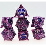 Foam Brain Games Meteor Storm Peculiar Purple Metal RPG dice 7 die set