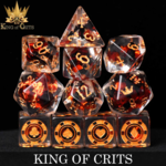 DND Dice DND Dice King of Crits Polyhedral 11 die set