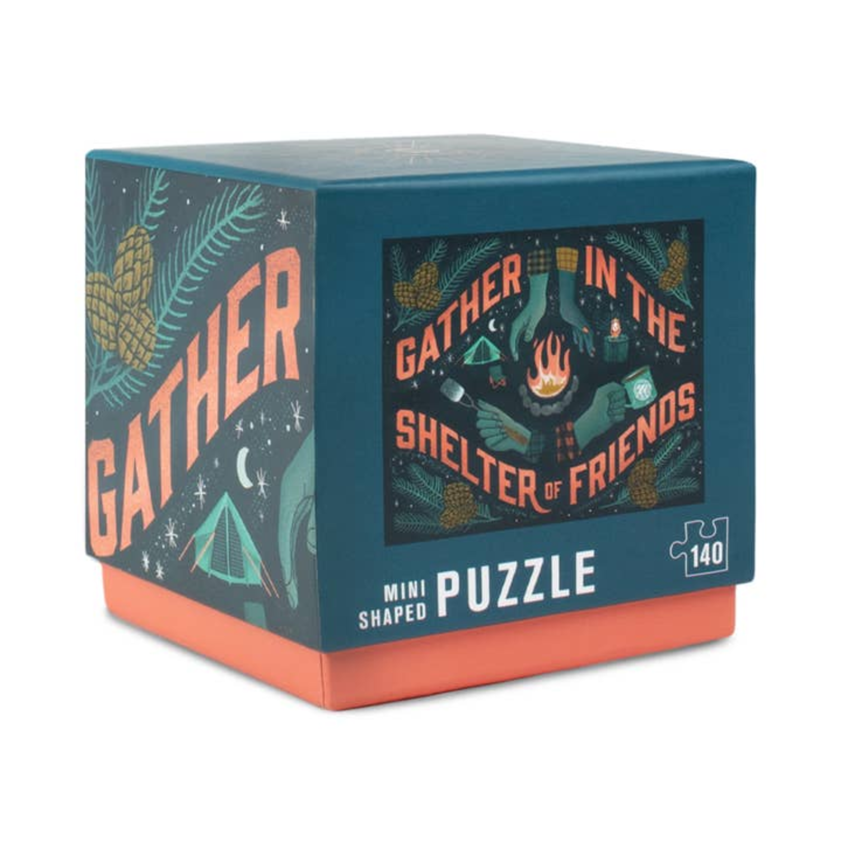 Lantern Press 140 pc Mini Puzzle Gather in the Shelter of Friends