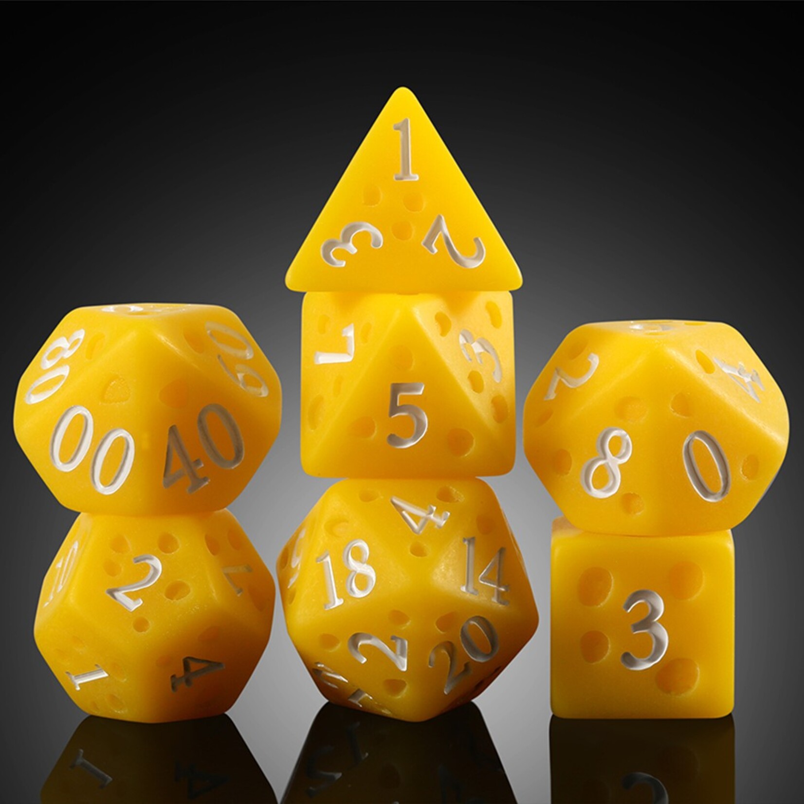 Dice Habit Dice Habit Cheese Polyhedral 7 Die Set