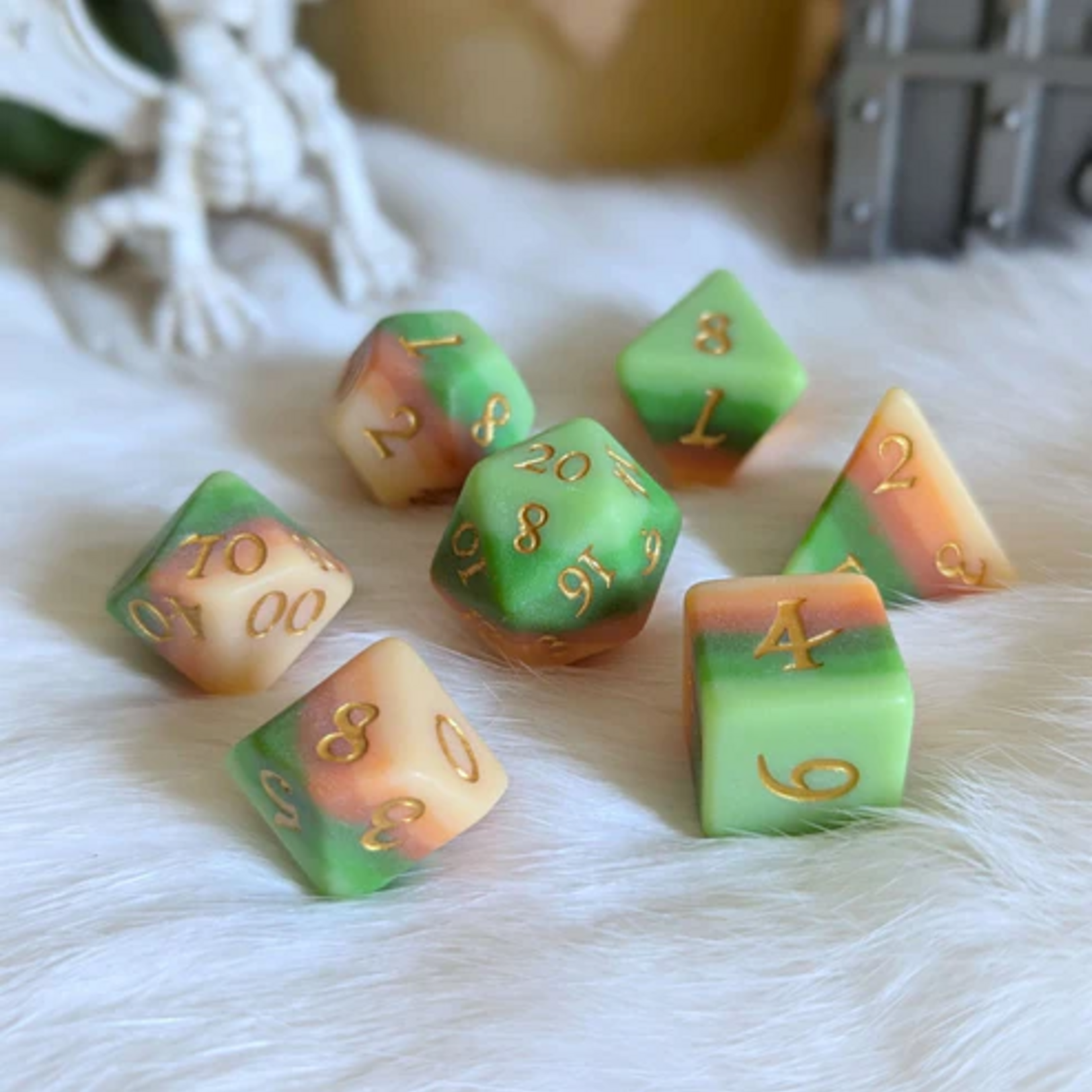 Fennek and Finch Forest's Heart Polyhedral 7 die set