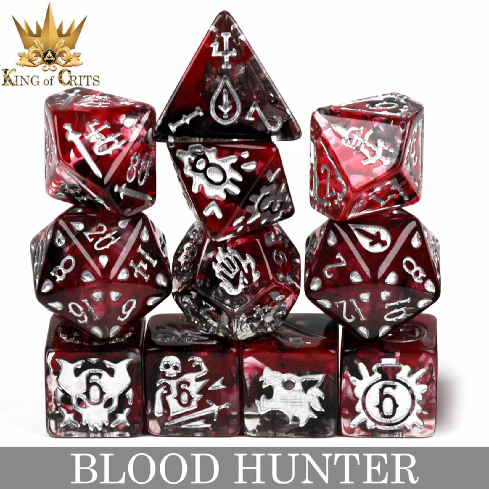 DND Dice DND Dice Blood Hunter Polyhedral 11 die set