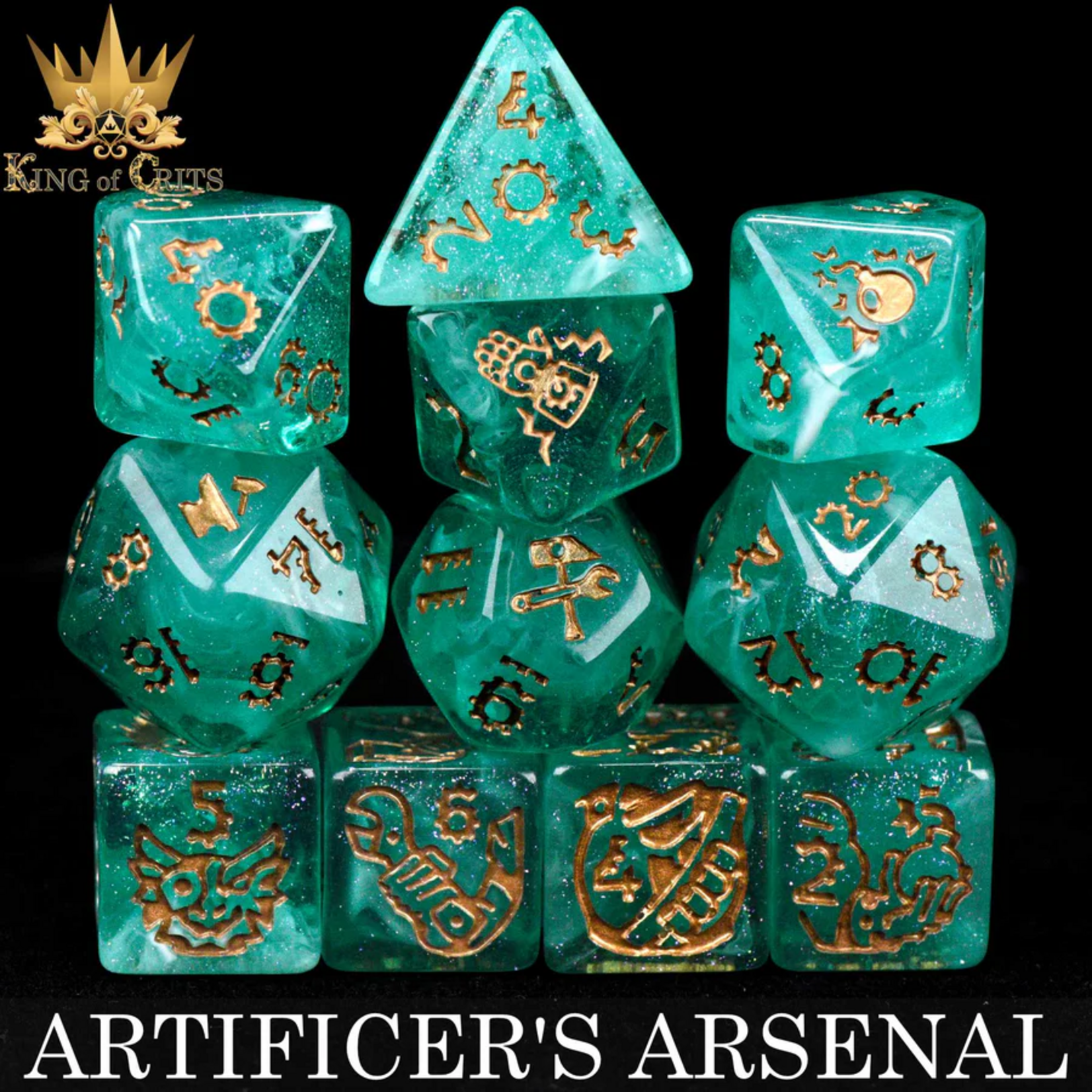 DND Dice DND Dice Artificer's Arsenal Polyhedral 11 die set