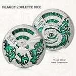 Dice Habit Dice Habit Dragon Roulette Spinner Dice Green and Silver