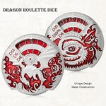 Dice Habit Dice Habit Dragon Roulette Spinner Dice Red and Silver
