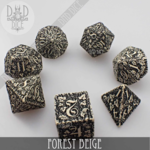 DND Dice DND Dice Forest Savannah Beige Polyhedral 7 die set