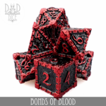 DND Dice DND Dice Bonds of Blood Polyhedral 7 die set