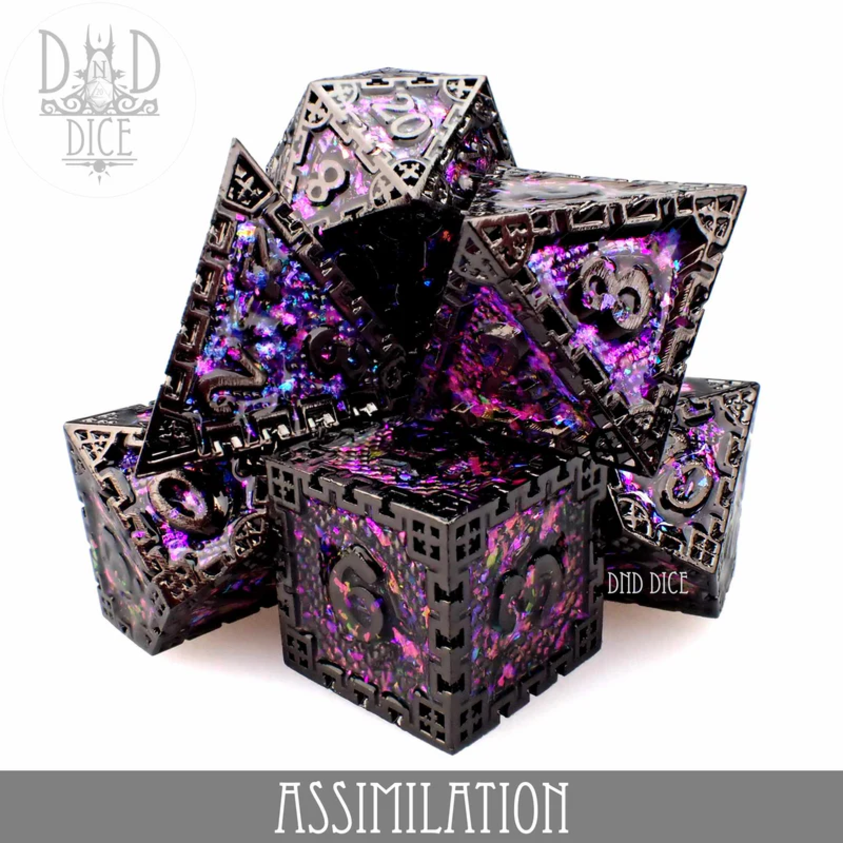 DND Dice DND Dice Dracopolis Scandinavian Blackfang Polyhedral 7 die set