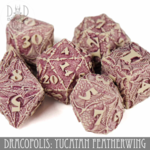 DND Dice DND Dice Dracopolis Yucatan Featherwing Polyhedral 7 die set