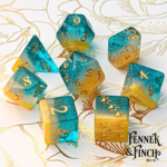 Fennek and Finch Beach Party Polyhedral 8 die set