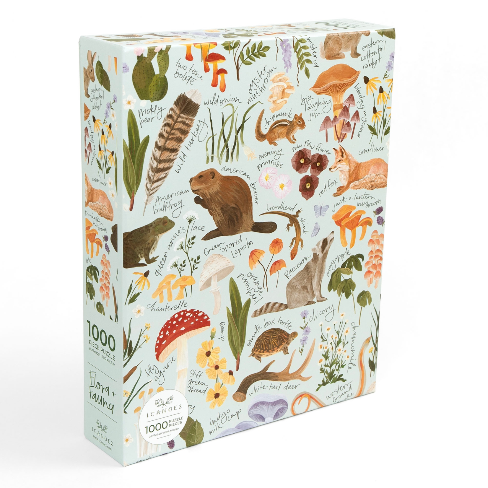 One Canoe Two Paper Co. 1000 pc Puzzle Flora and Fauna