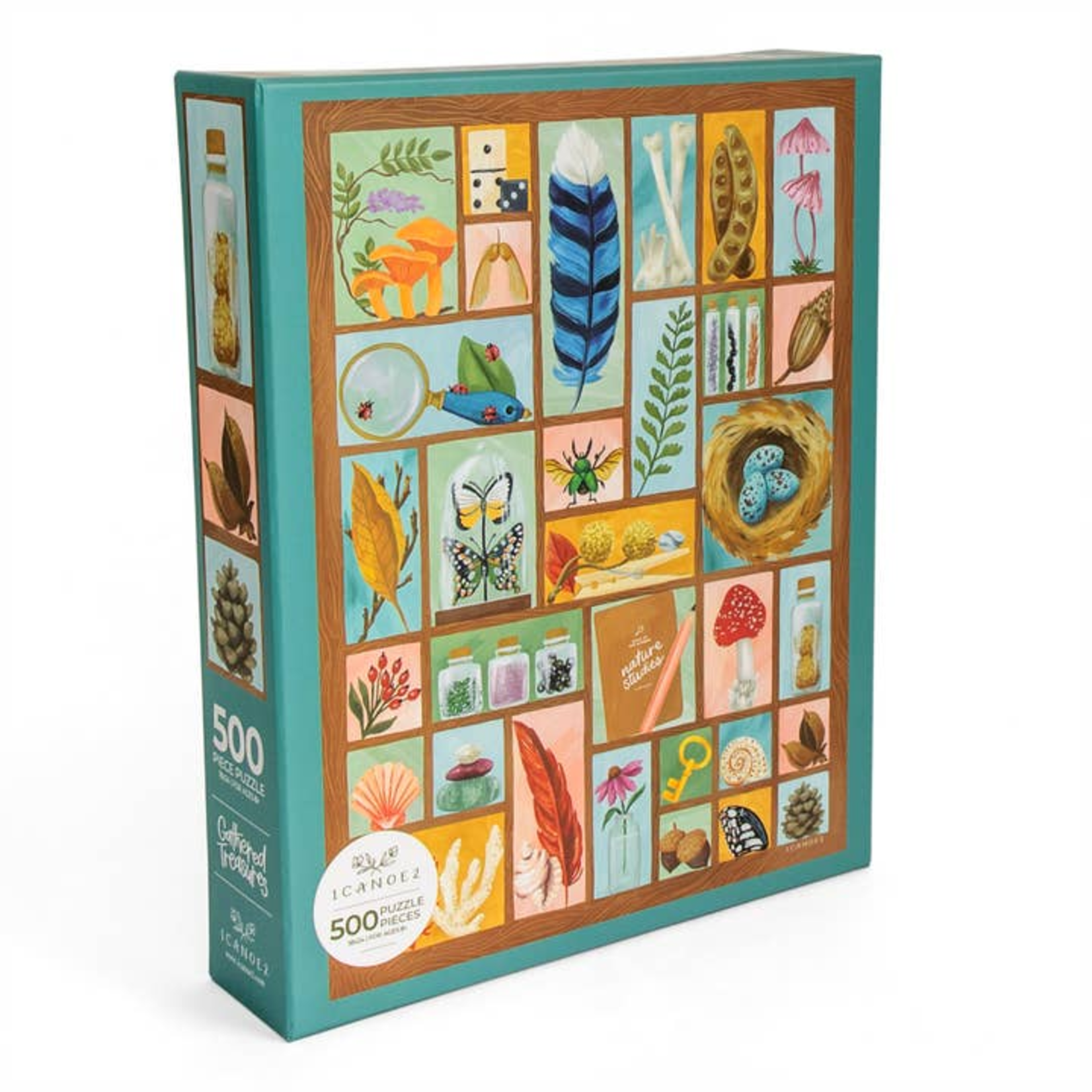 One Canoe Two Paper Co. 500 pc Puzzle Gathered Treasures
