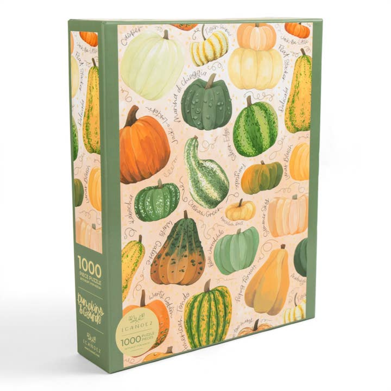 One Canoe Two Paper Co. 1000 pc Puzzle Pumpkins and Gourds