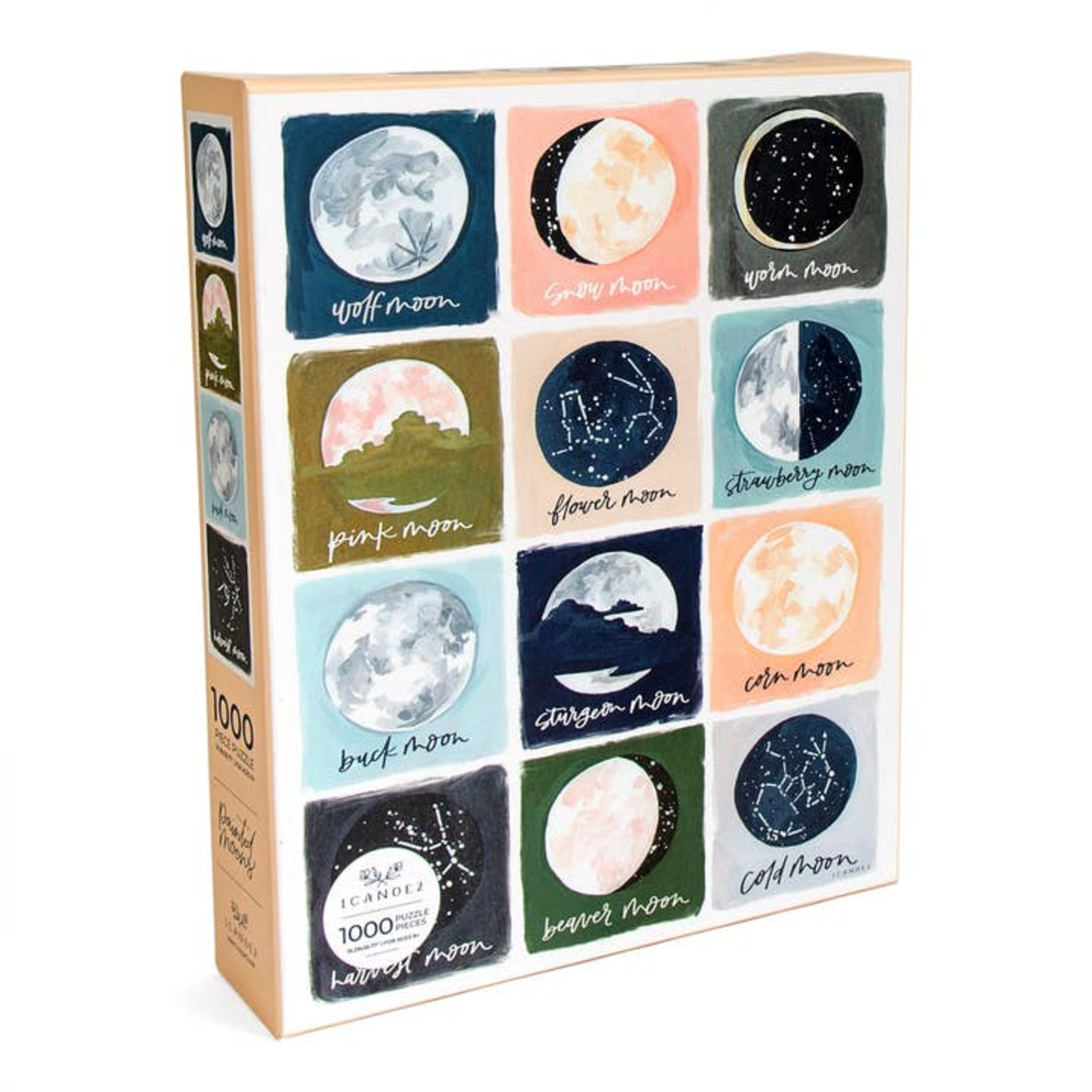 One Canoe Two Paper Co. 1000 pc Puzzle Painted Moons
