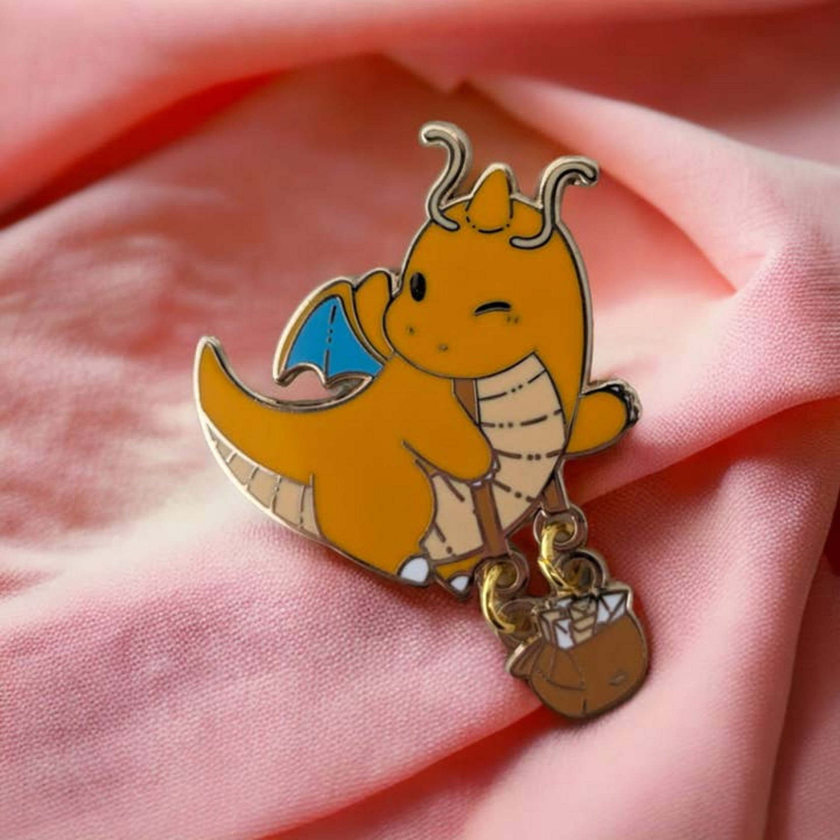 Sugar Cubed Studios 149 Dangle Pocket Monster Dragonite Enamel Pin