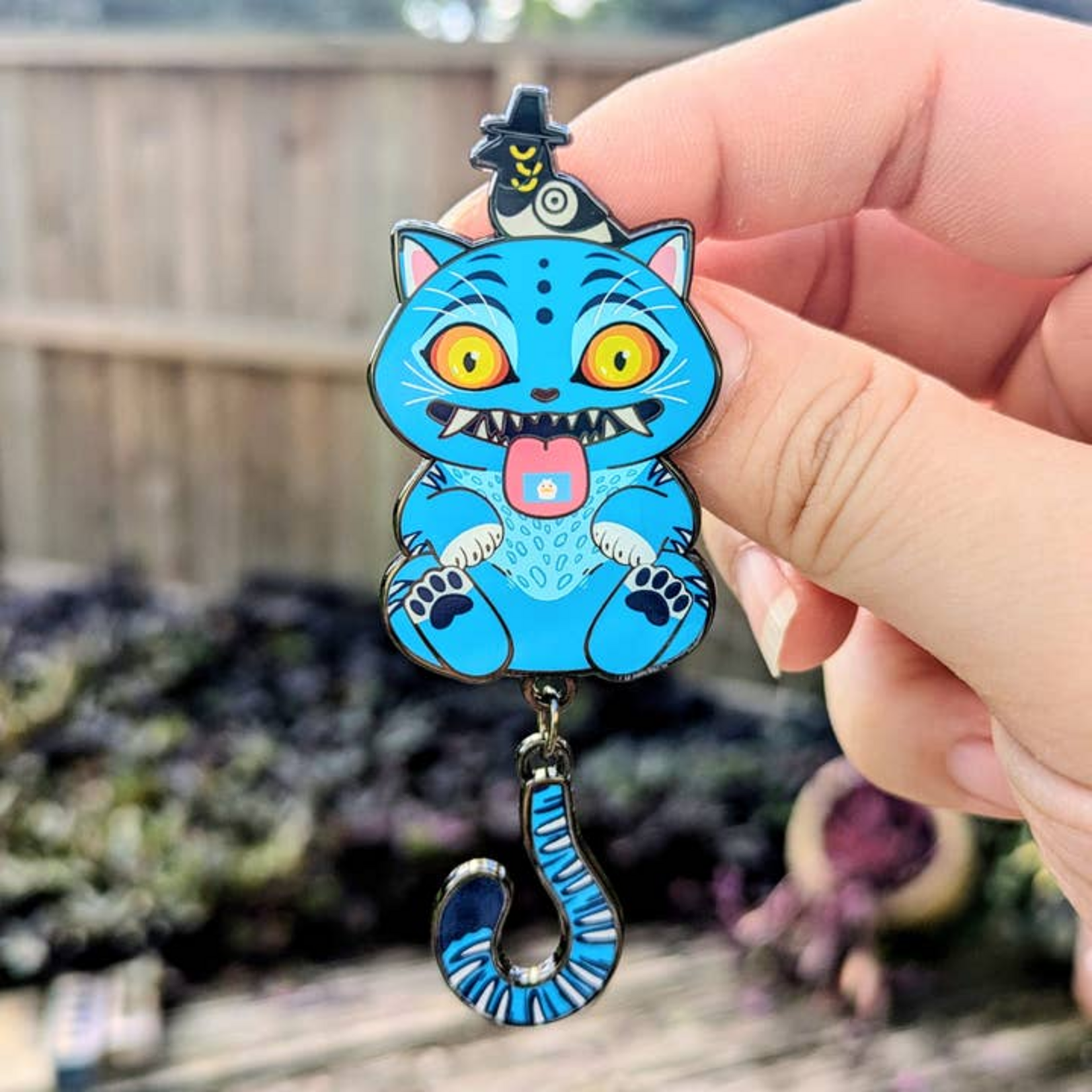 Sugar Cubed Studios The Derpy Tiger Dangle Tail Enamel Pin