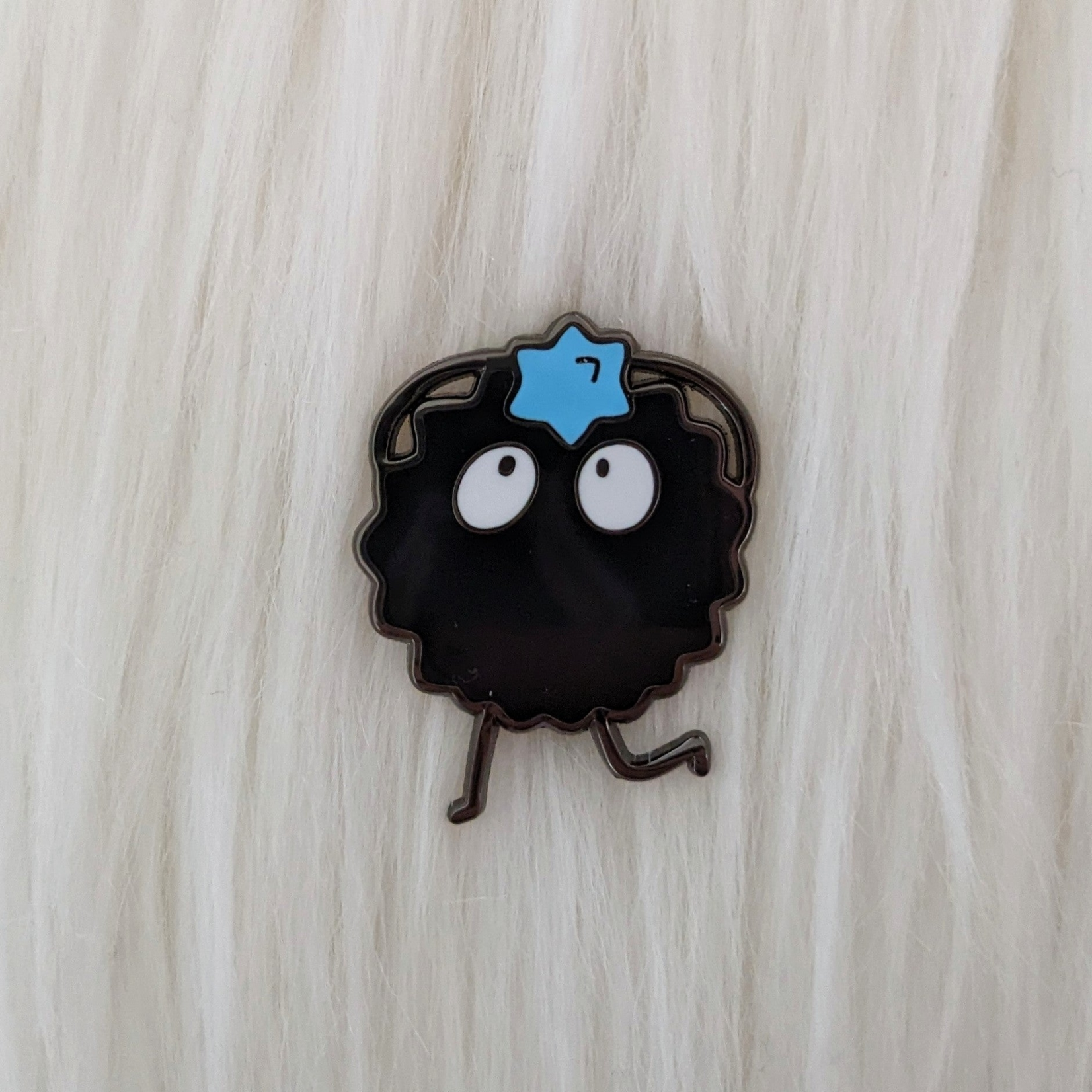 Sugar Cubed Studios The Soot Sprites Enamel Pin Blue Cheering