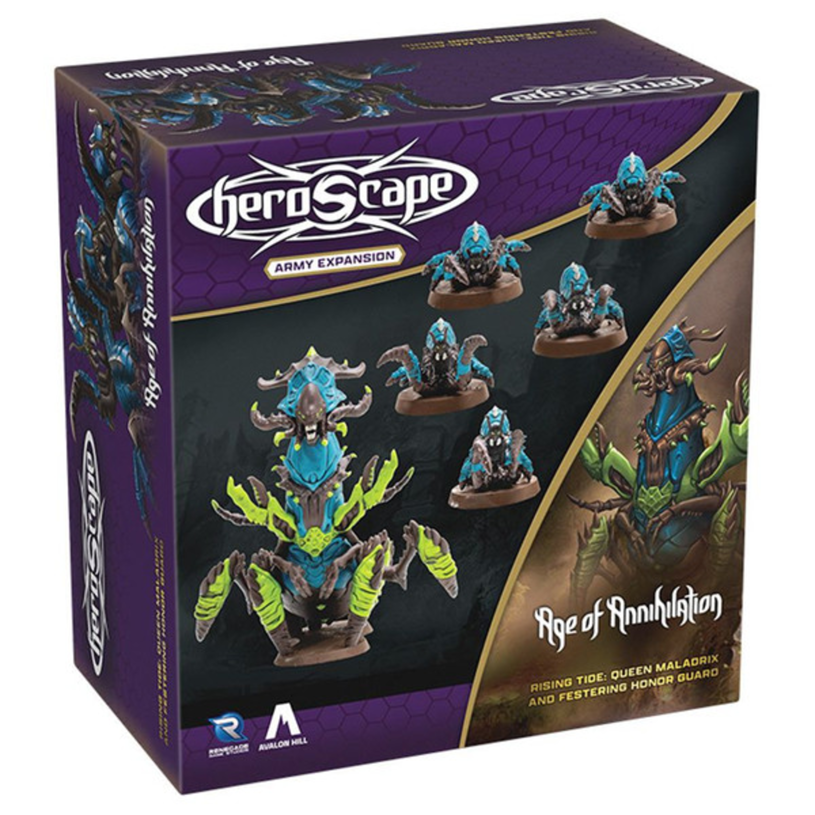 Renegade Game Studios Heroscape Army Expansion Rising Tide Queen Maladrix and Festering Honor Guard