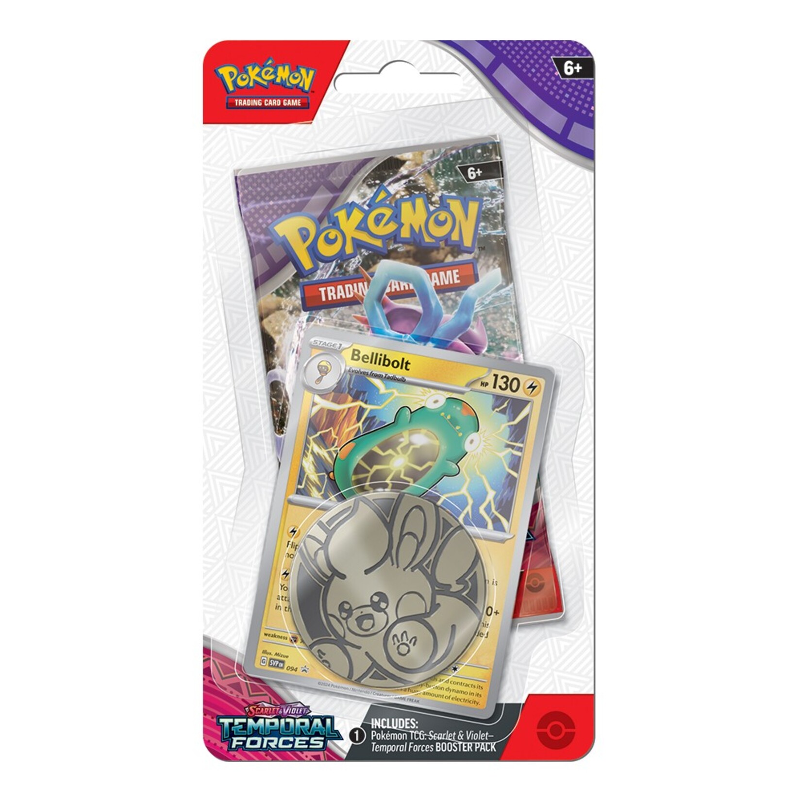 Pokemon Company International Pokemon Scarlet and Violet Temporal Forces Checklane Booster Bellibolt