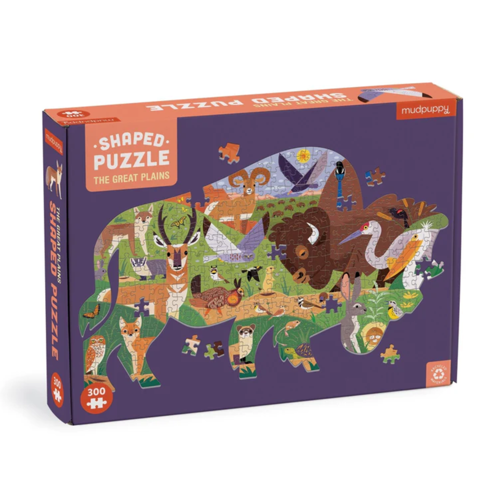 Mudpuppy 300 pc Shaped Puzzle The Great Plains