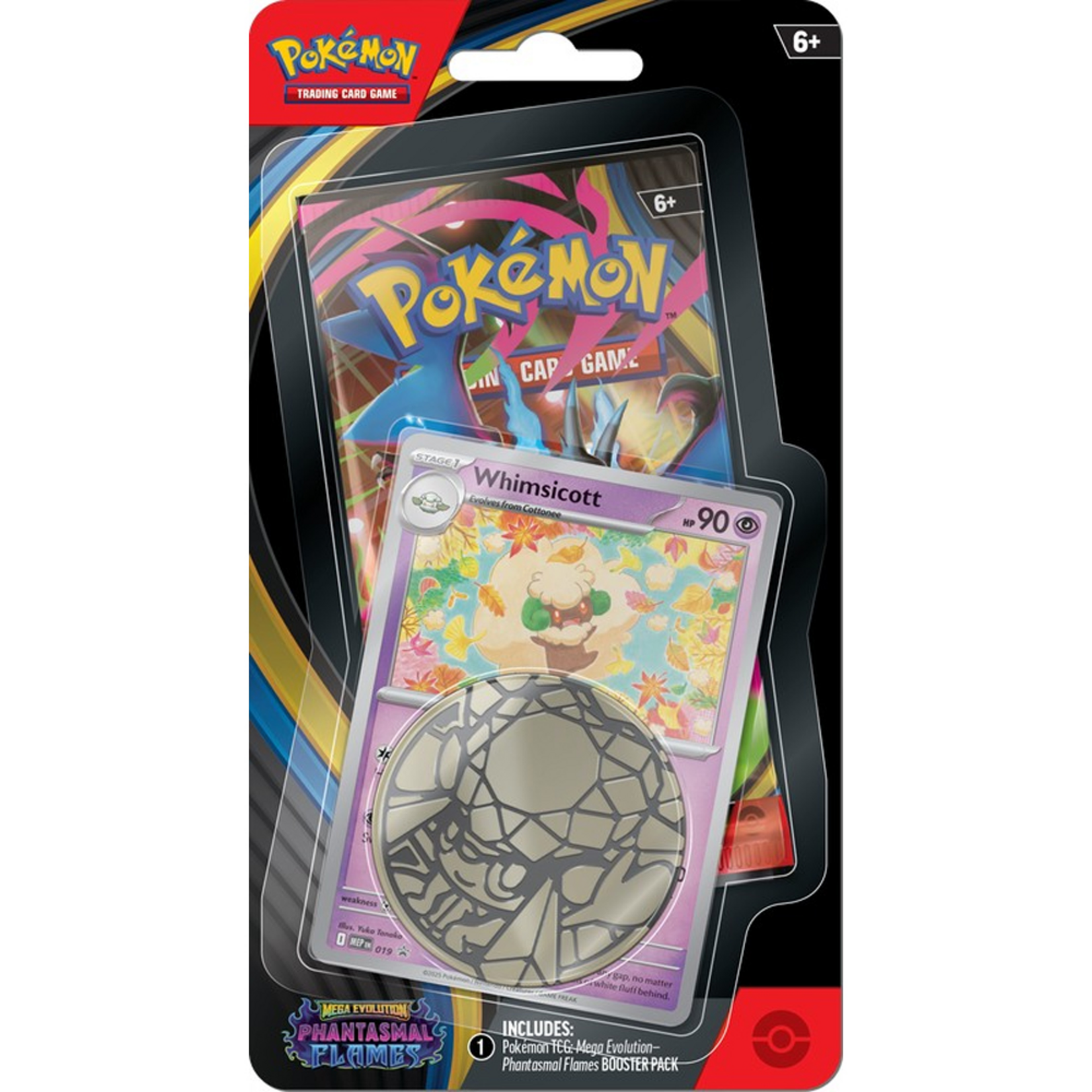 Pokemon Company International Pokemon Mega Evolution 2 Phantasmal Flames Checklane Booster Whimsicott