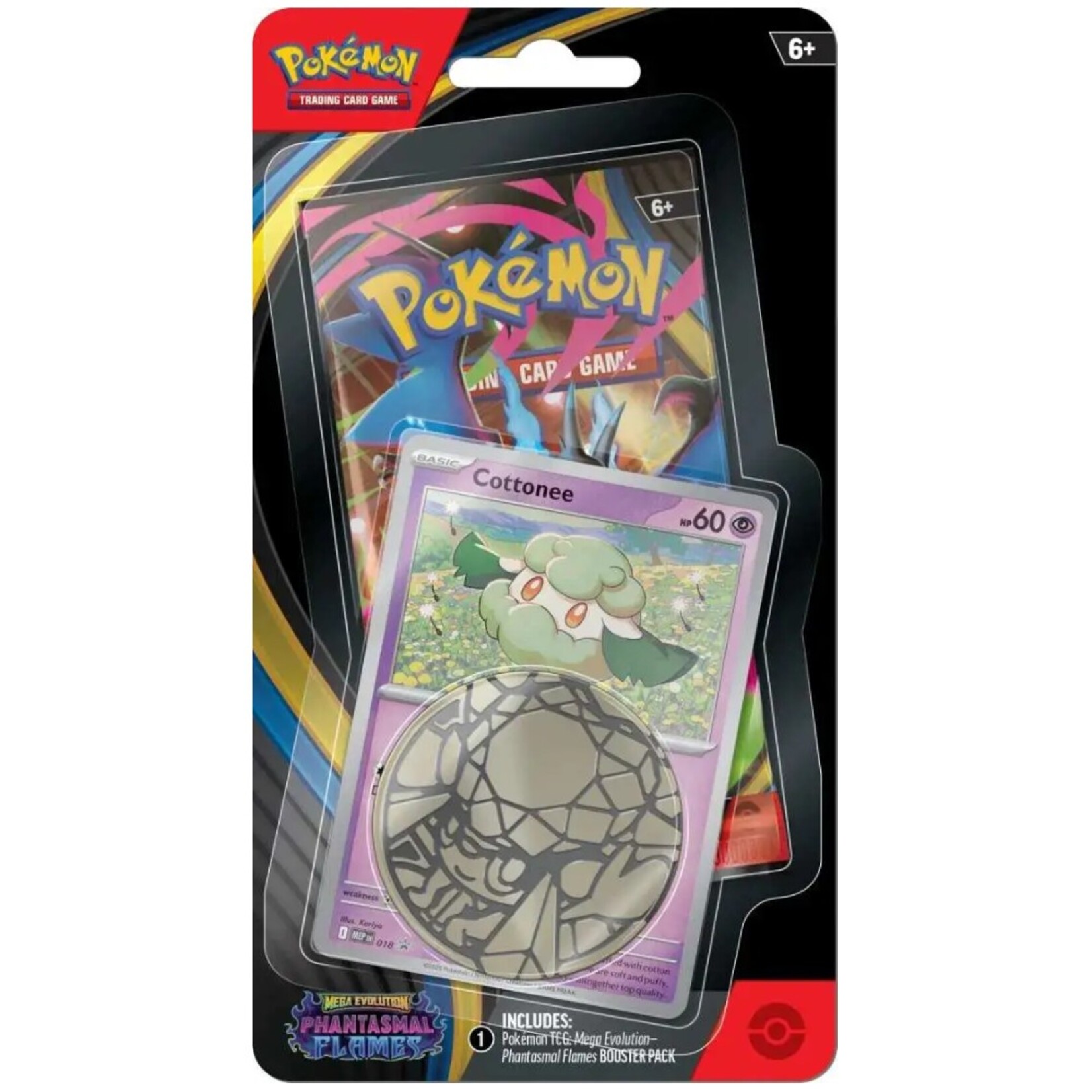 Pokemon Company International Pokemon Mega Evolution 2 Phantasmal Flames Checklane Booster Cottonee