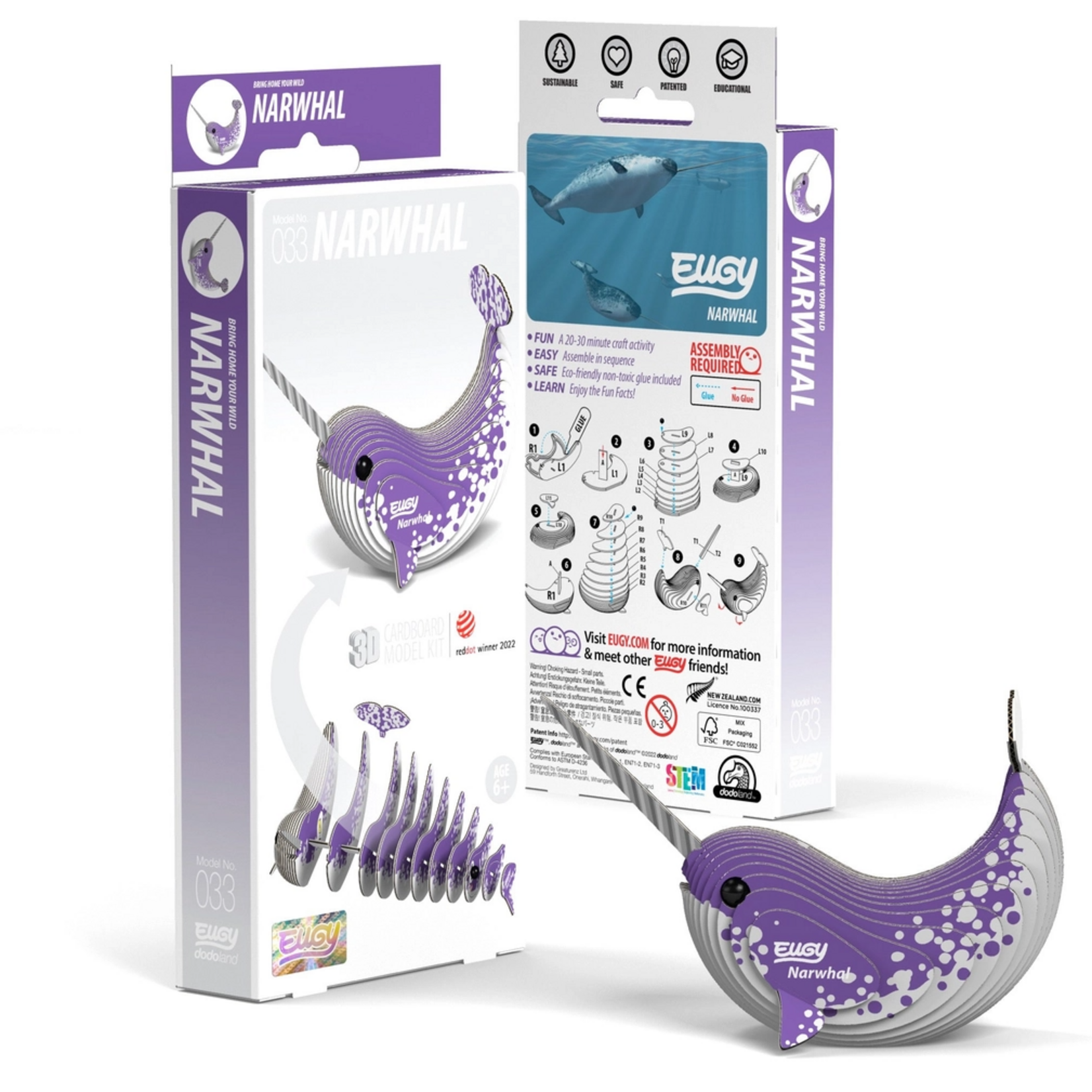 Safari Ltd Eugy 3D Puzzle Narwhal