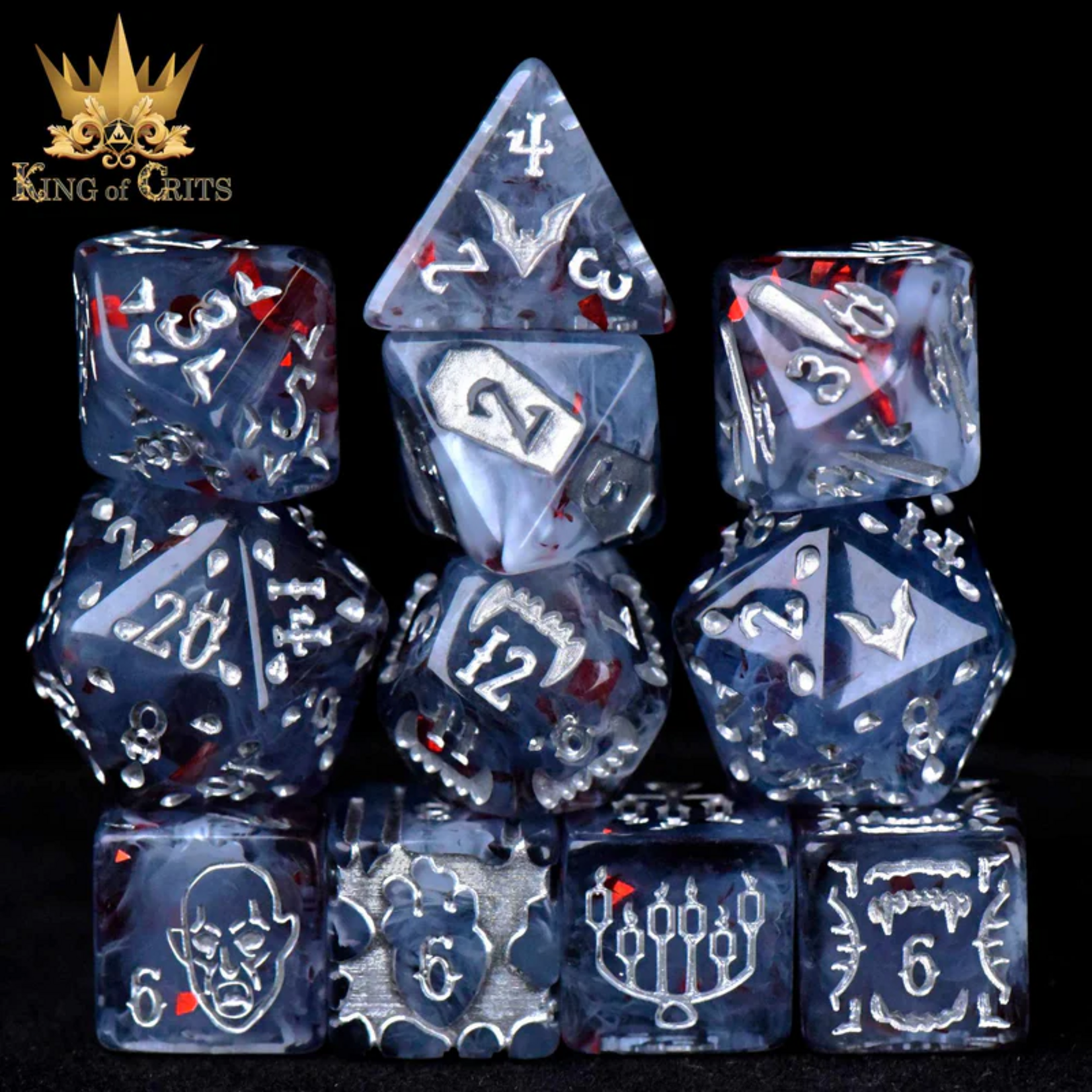 DND Dice DND Dice Vampiric Bloodline Polyhedral 11 die set
