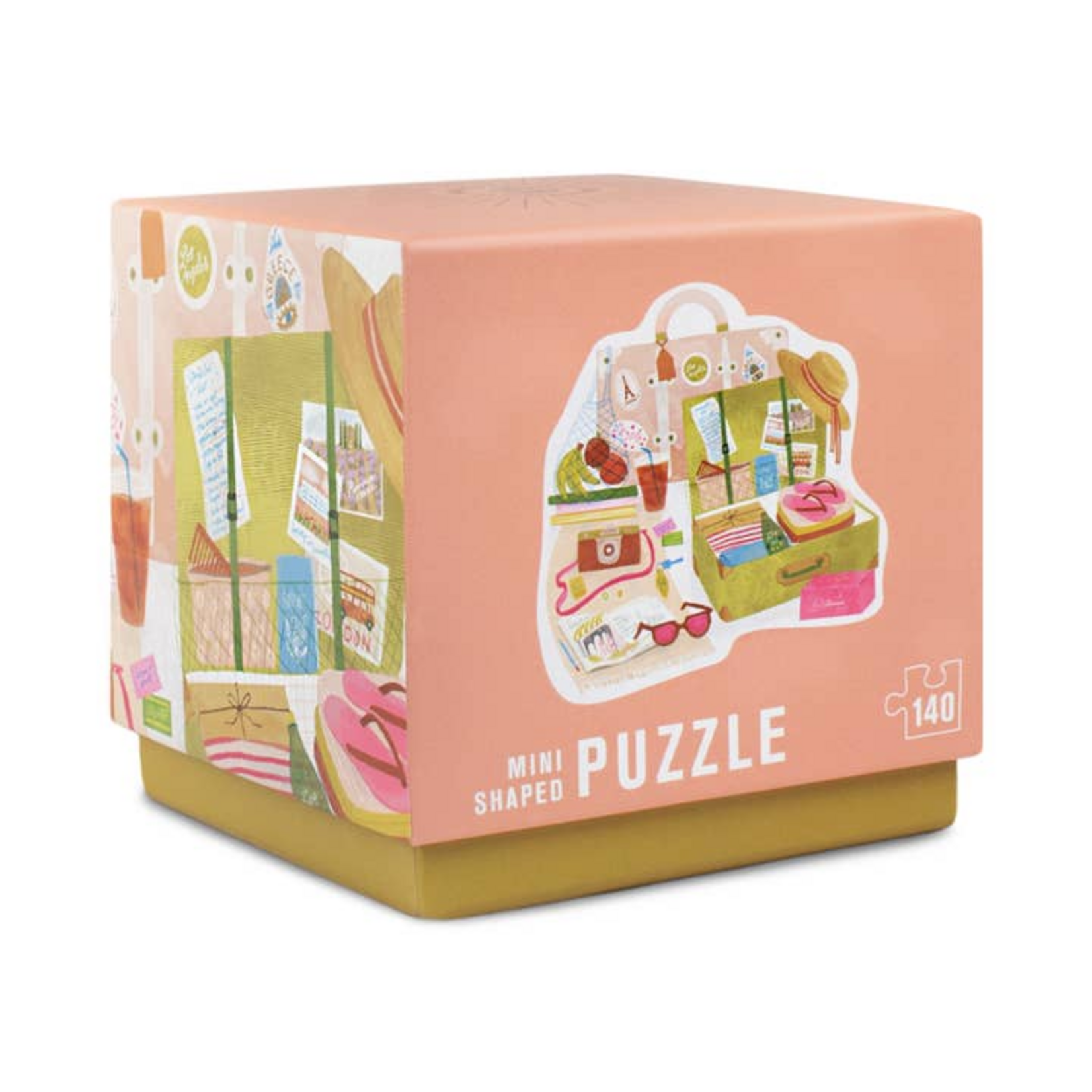 Lantern Press 140 pc Mini Shaped Puzzle Packed to Wander