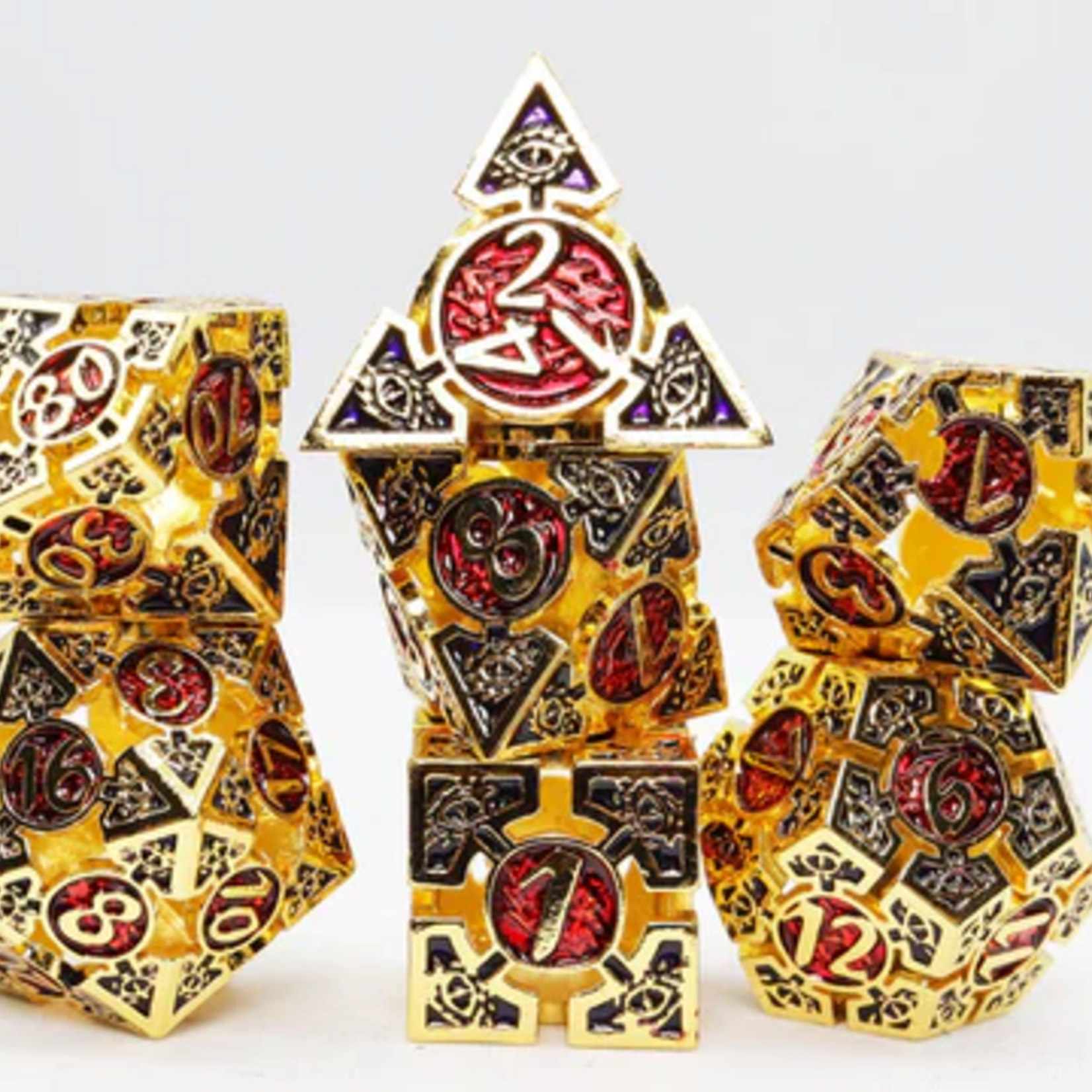 Foam Brain Games Oculus Impassioned Metal RPG dice 7 die set