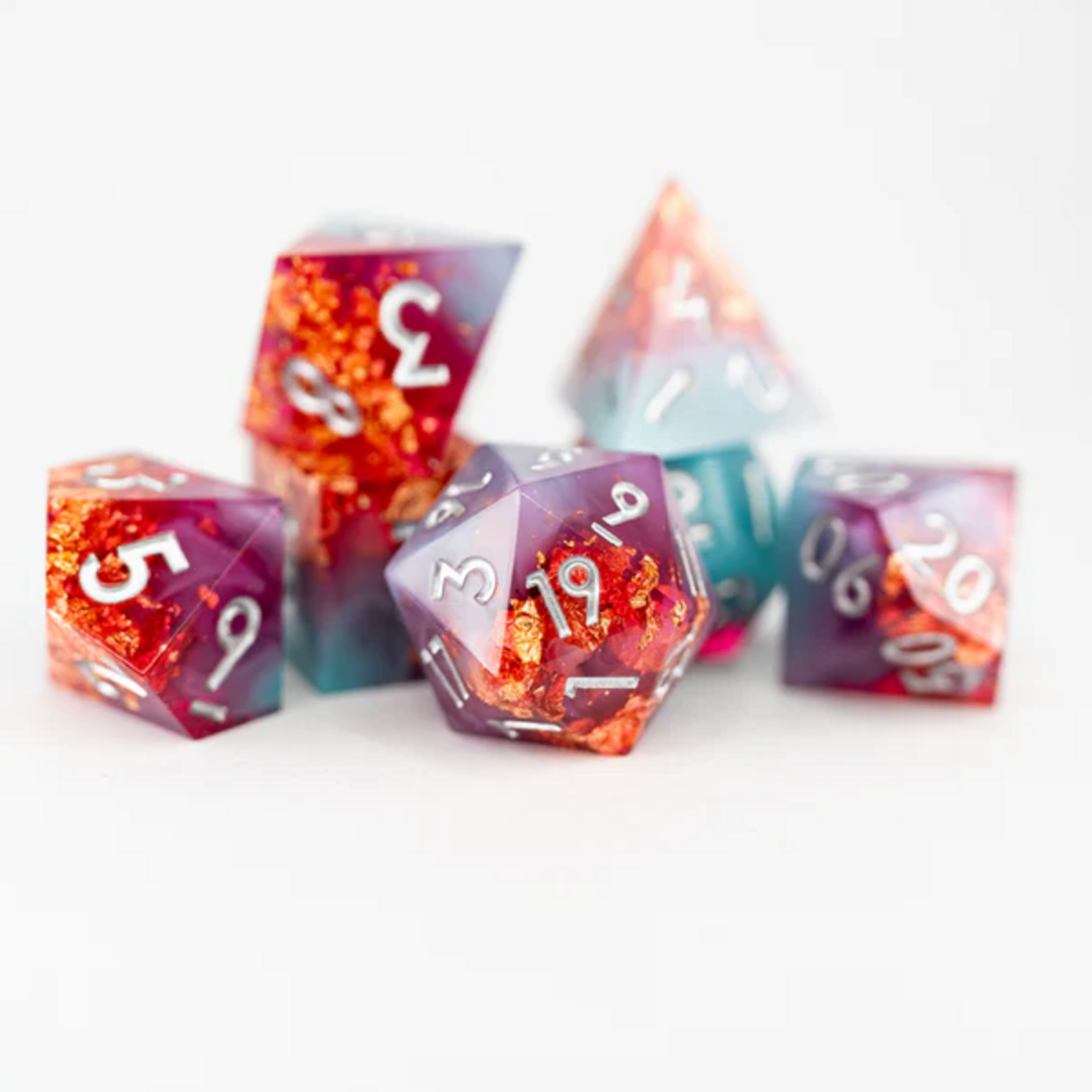 Ember Glow Ember Glow Sharp Edge Amorentia Polyhedral 7 die set