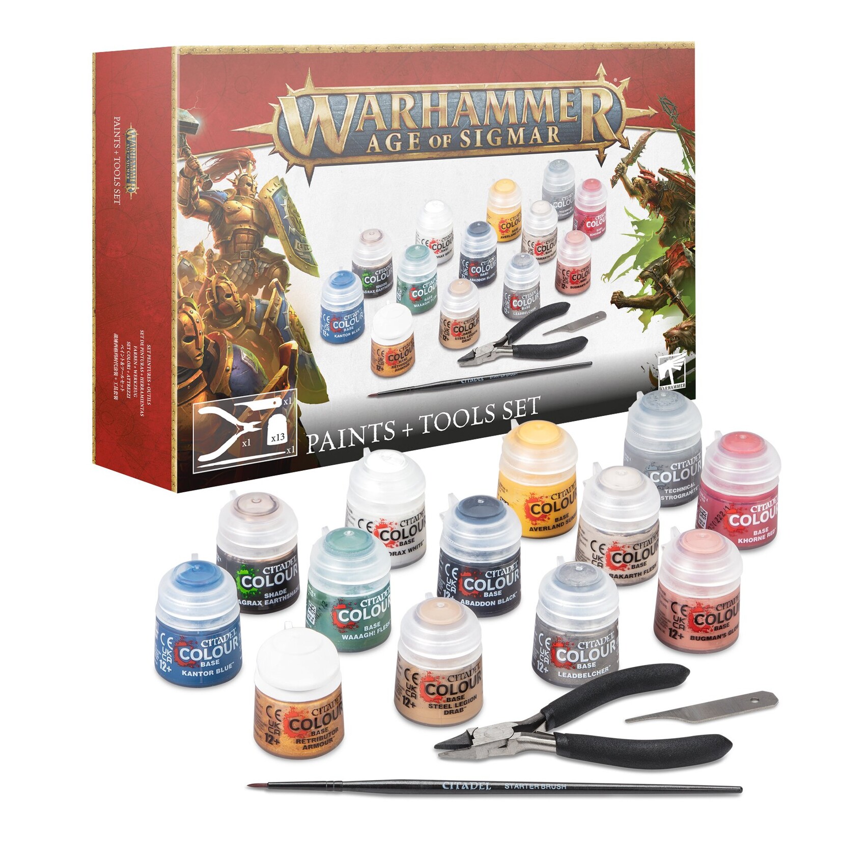 Games Workshop Warhammer Age of Sigmar 4E Paints and Tools Set