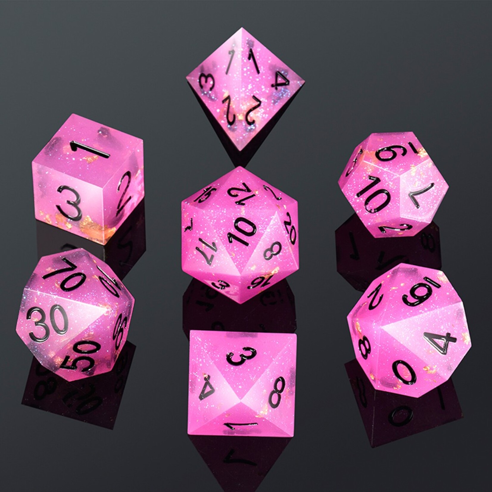 Dice Habit Dice Habit Sharp Edge Cosmopolitan Polyhedral 7 die set