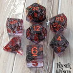 Fennek and Finch Hollow One Purple Thread and Copper Foil Polyhedral 7 die set