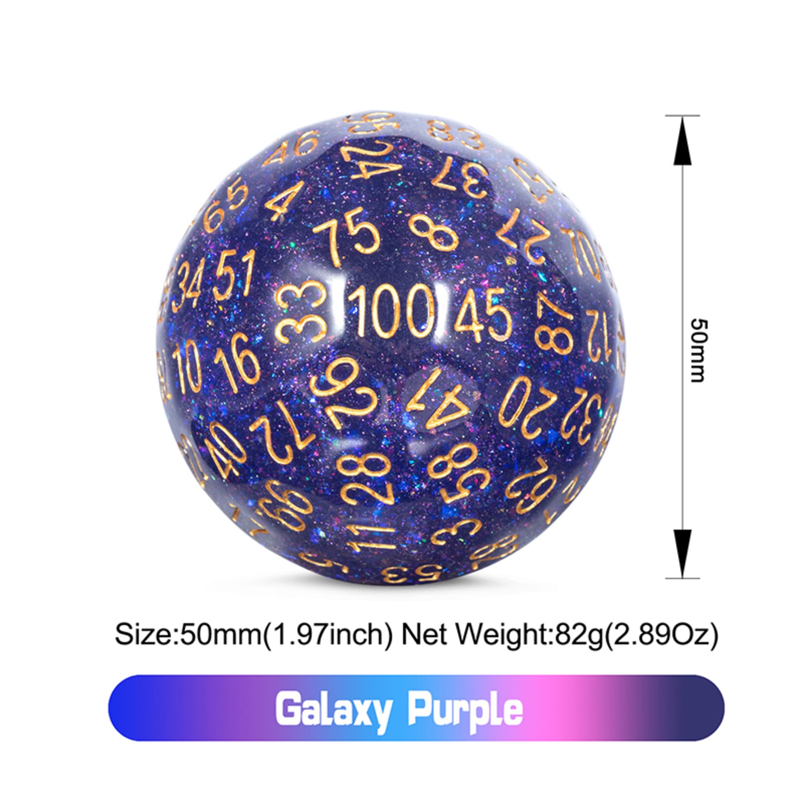 Dice Habit Dice Habit d100 Universe Galaxy Purple