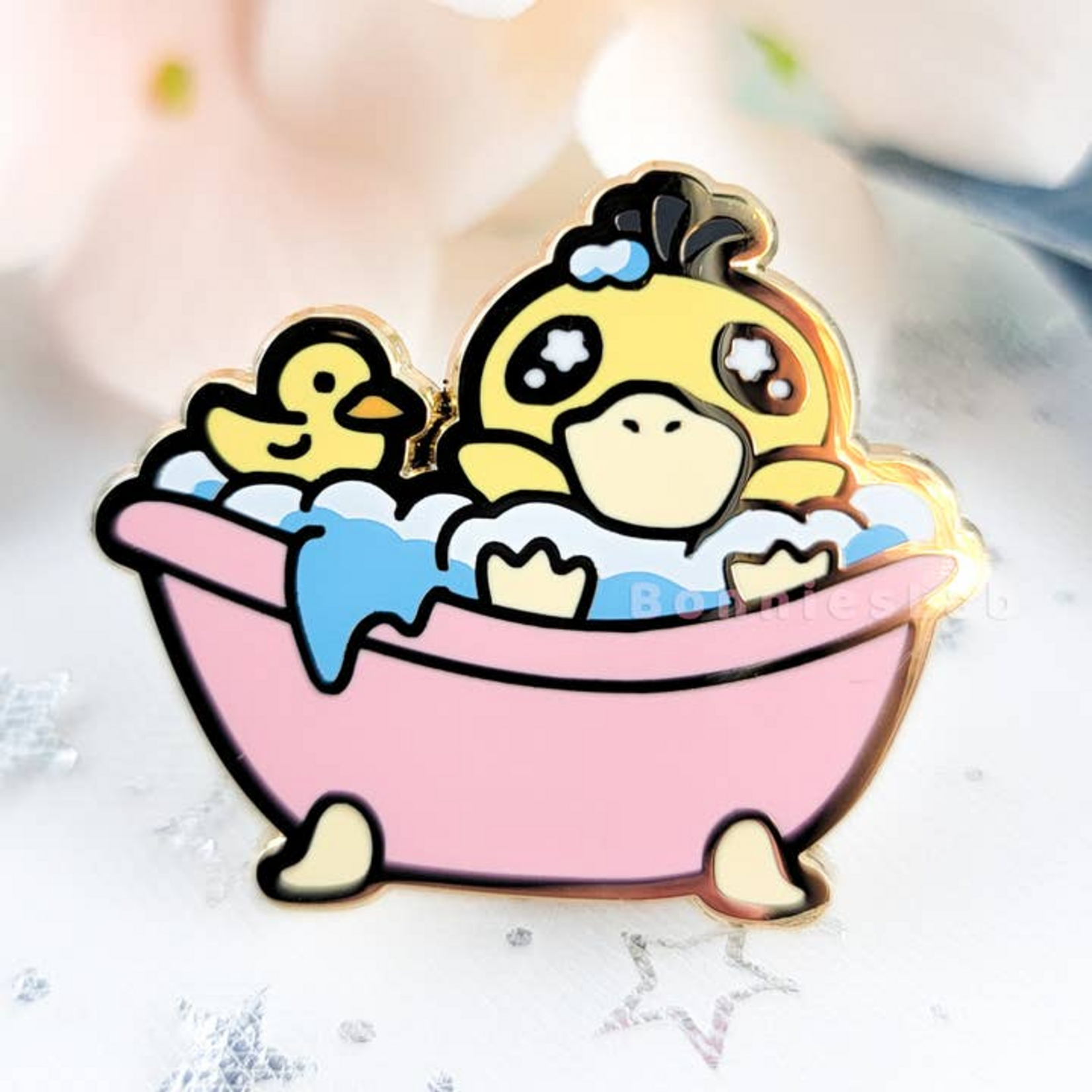 Bonnie's Lab Pokemon Scrub-A-Psyduck Enamel Pin